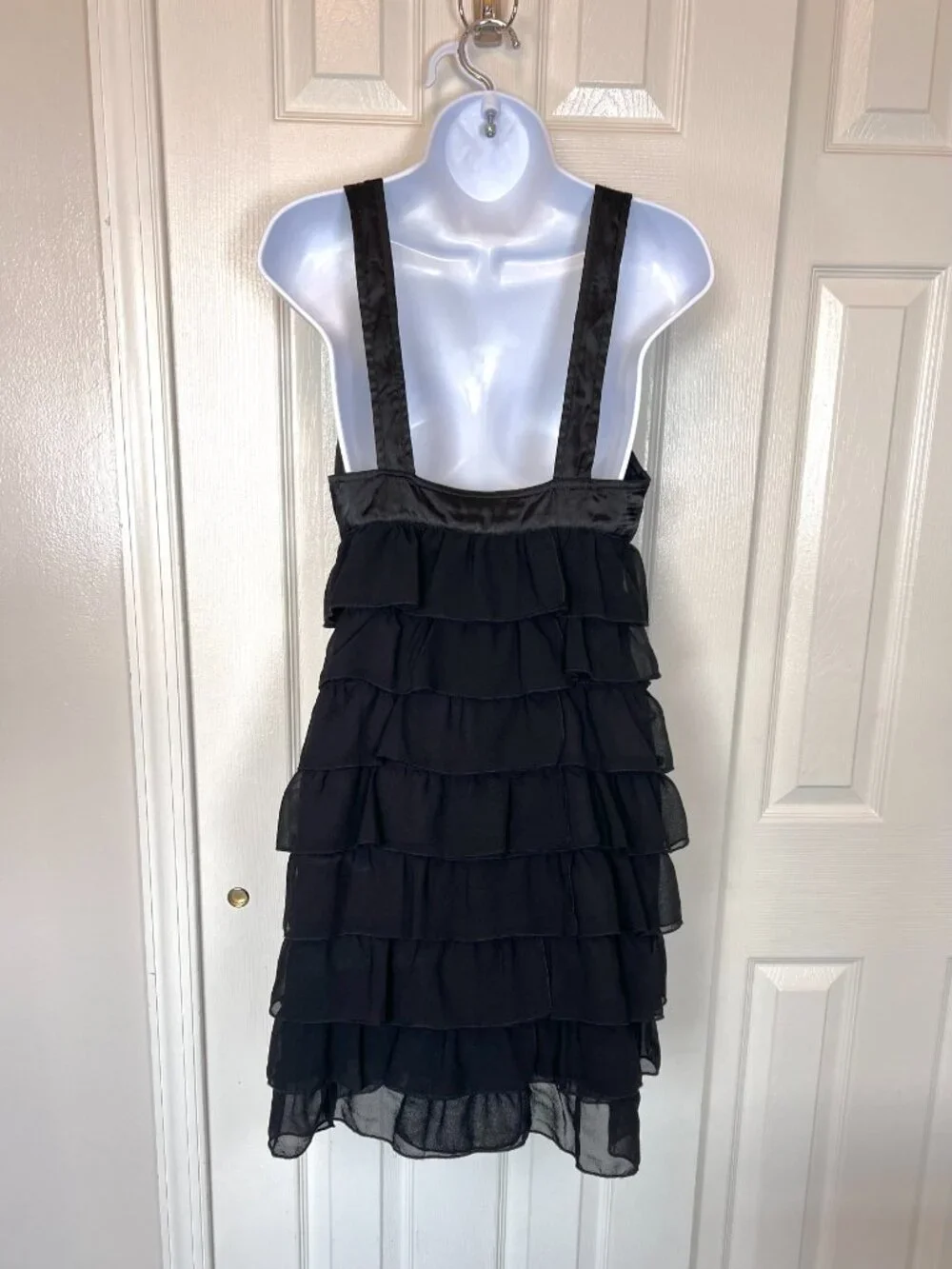 Y2K Charlotte Russe Black Tiered Open Back Mini Dress Size Homecoming Whimsygoth